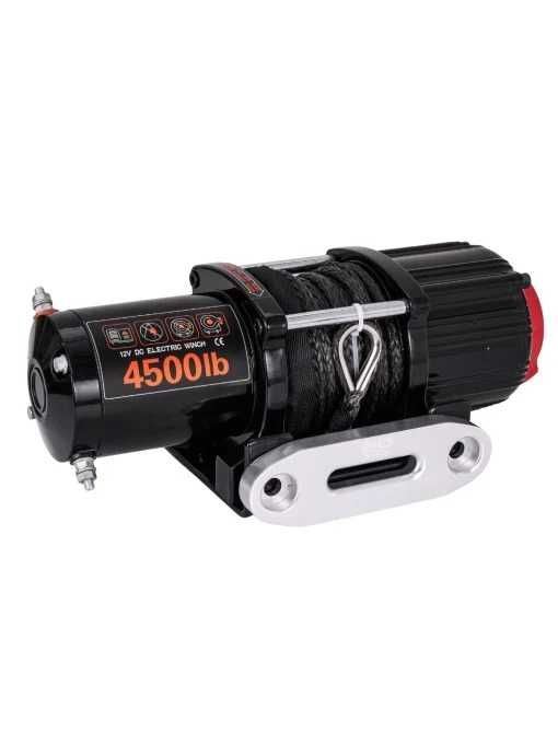 Troliu electric EMD Winch 4500lbs (2041kg), 12V, cablu sintetic 12m, raport 166:1