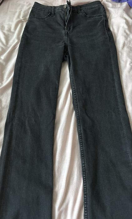 blugi flare slim fit negri h&m marimea 34