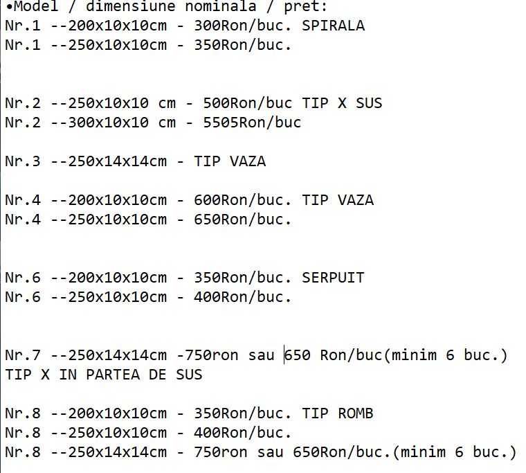 Stalp sculptat pt. terase, pergole, filigorie, foisor model nr 4A