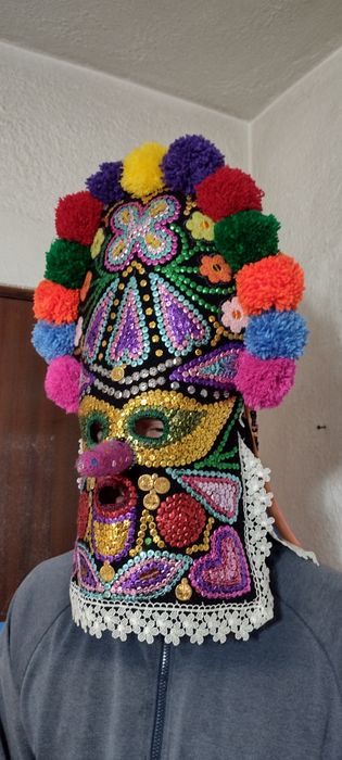 Кукерска маска, гугла, уникат, арт, ръчна бродерия