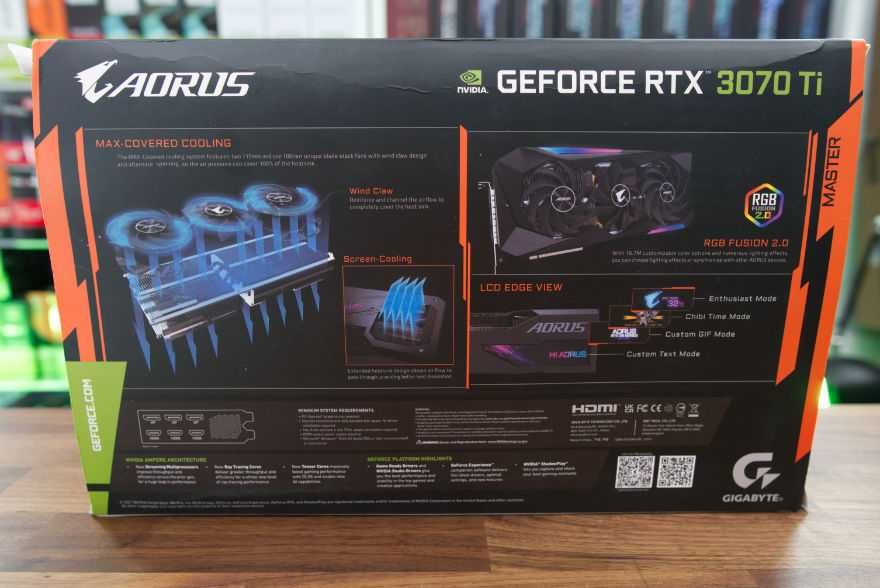 Перфектна видeo карта Gigabyte Aorus RTX 3070 Ti MASTER 8G GDDR6X памет (256-битова шина)