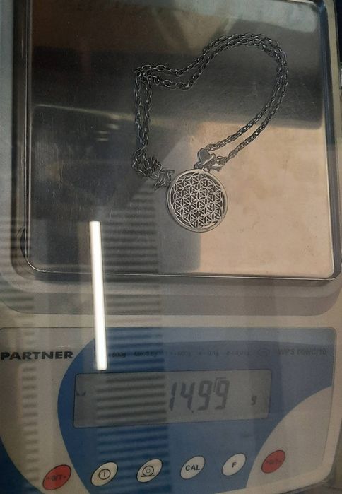 Lanț cu medalion(argint) Floarea vieții