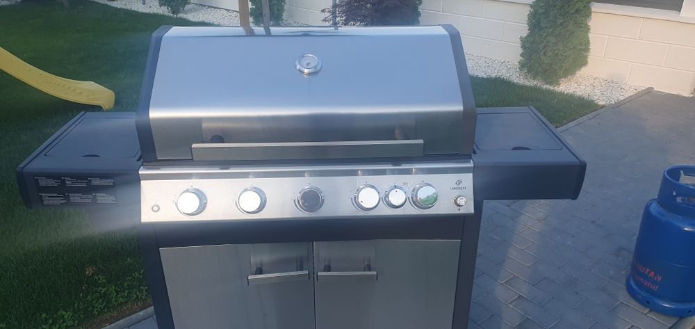 Gratar pe gaz cu 5.1 arzatoare Grill Chef Landmann 05855 grile din inox, sear burner