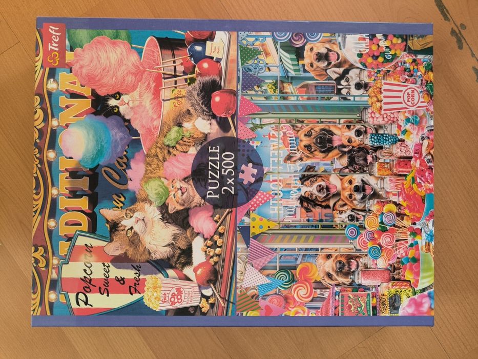 Lot puzzle adulți 500 și 1000 piese (14 buc) + covor puzzle Roll n Go