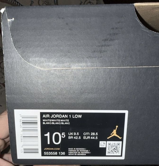 Оригинальные кроссовки Air Jordan 1 low