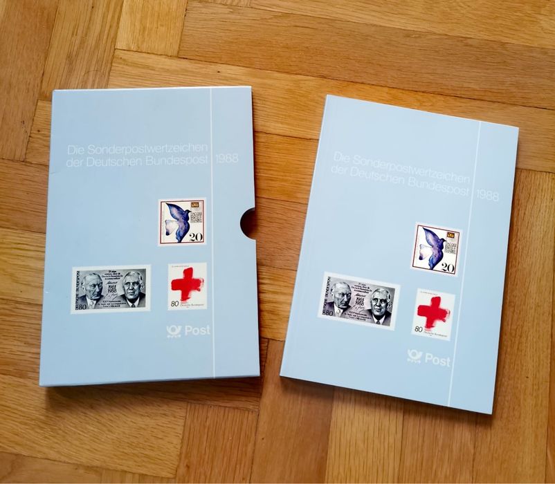 Пощенски марки Годишник 1988-92 и 93 г. на Германските федерални пощи