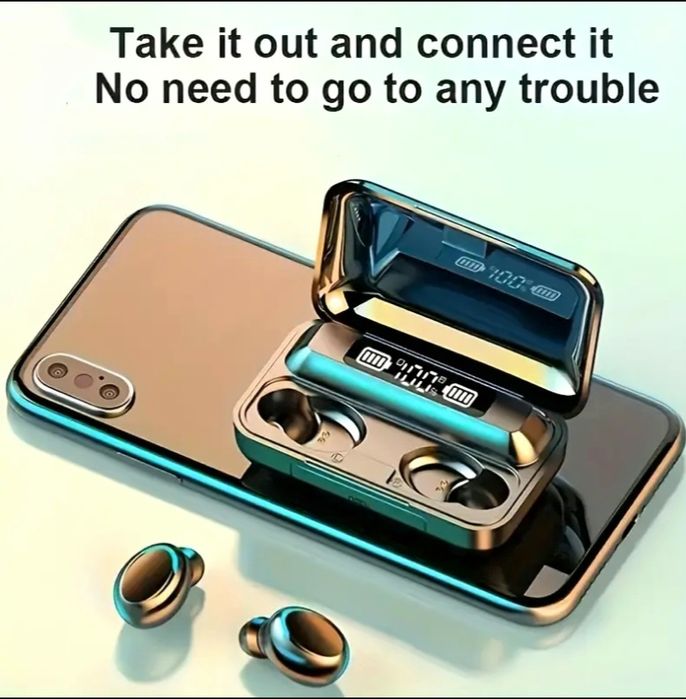 Безжични слушалки TWS HD стерео звук, леки и удобни!