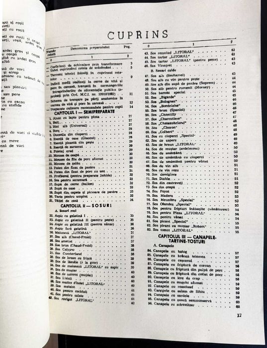 Rețetar Preparate Culinare pentru Turismul Internațional - Ediția 1986