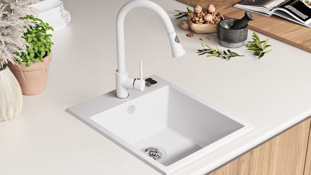 САМО 229 лв Кухненска Мивка от гранит модел РИГА XXL 430 x 500 mm