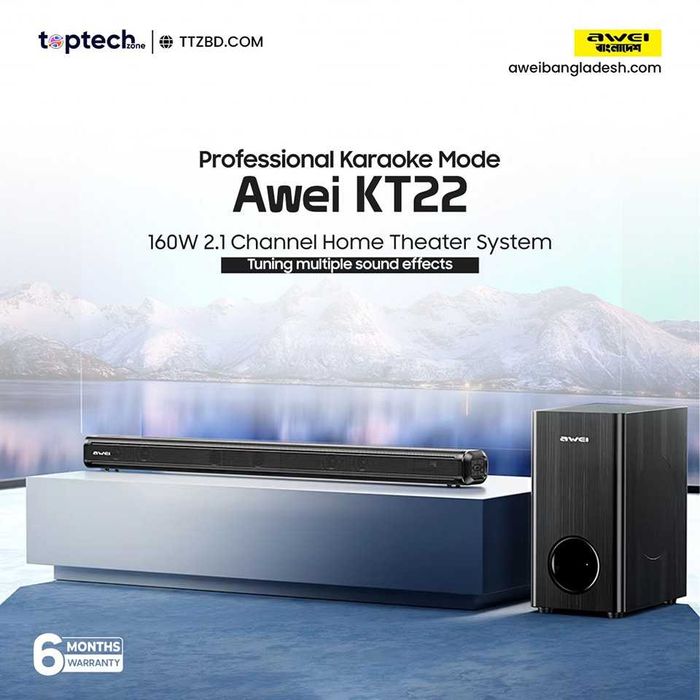 Awei KT22 – Караоке Саундбар 160W 2.1 с микрофоном. Есть доставка