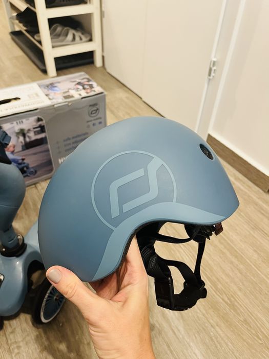 Scoot and ride trotineta, casca si rucsac