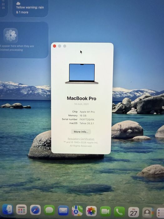 Apple MacBook Pro 14" M1 PRO 16GB RAM 512GB SSD