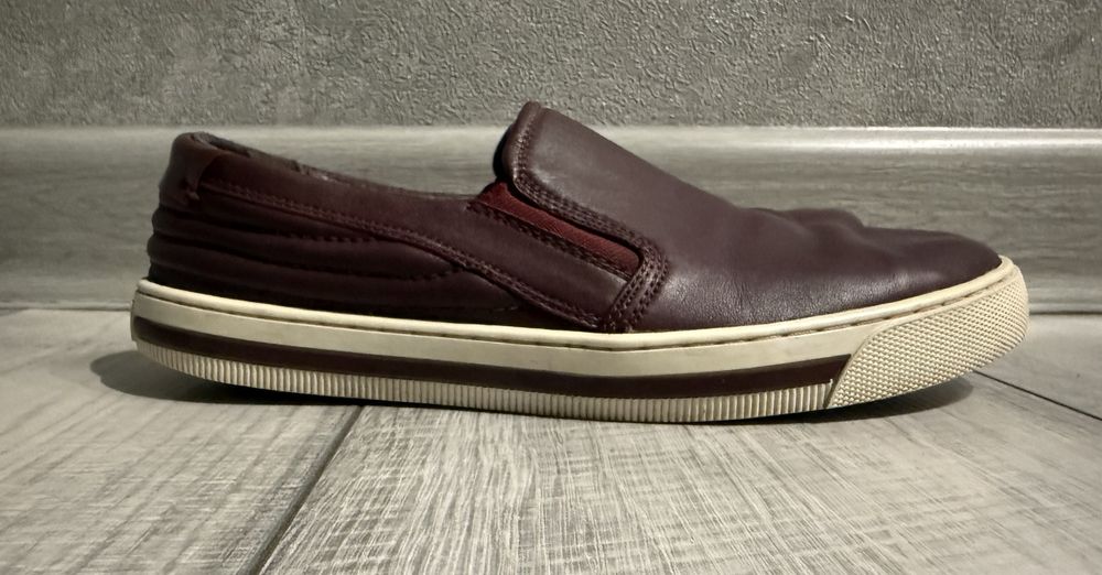 Кеды обувь кожа бордовые