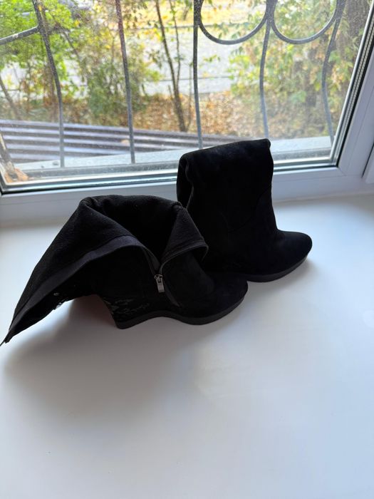 Сапоги женские замша