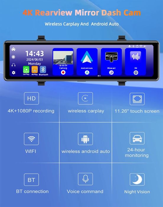 Продам зеркало-видеорегистратор