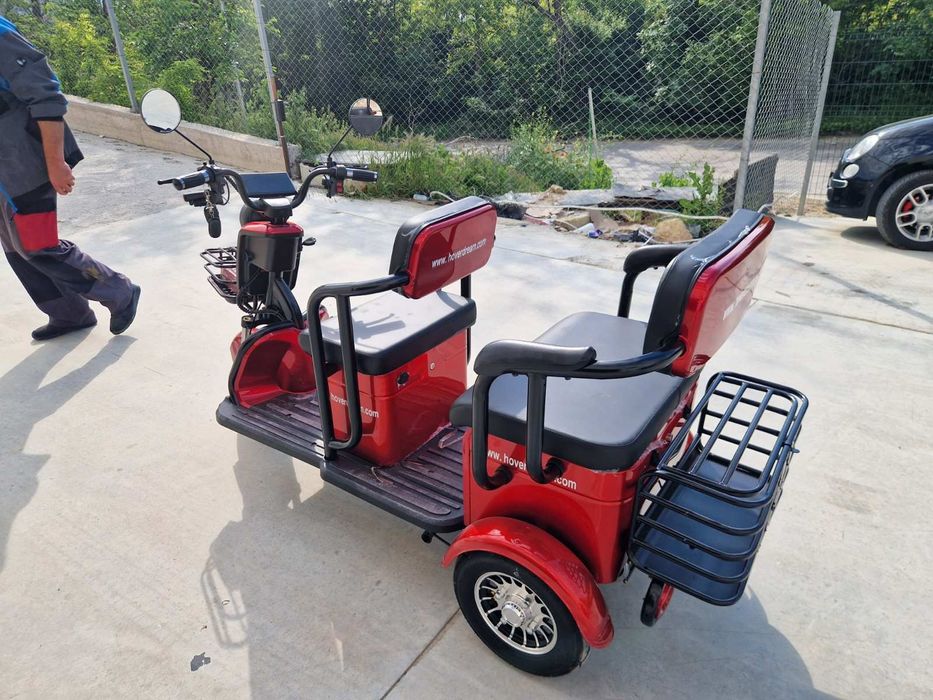 електрическа триколка с 2 седалки  на изплащане с гаранция