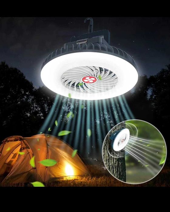 Фонарь-вентилятор-паурбанк 3в1