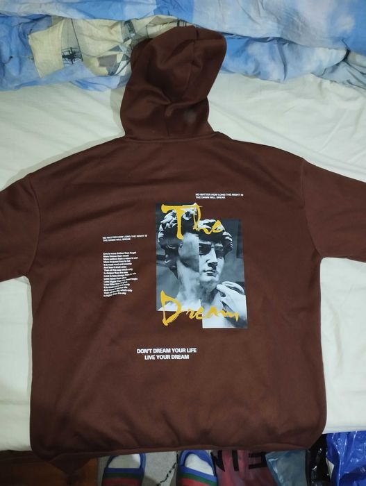 Кафяв суичър, худи, размер L