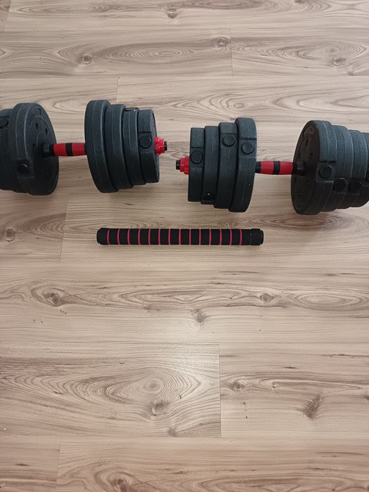 Продам гантели 30кг по 15 кг+штанга.