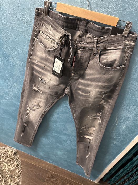 Blugi Dsquared2 gri Premium model nou