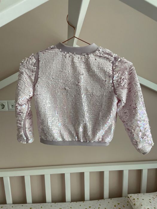 Лилав детски суичър с пайети 116 HM