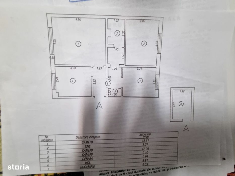 Tomis nord Calinescu-apartament 3 camere decomandat