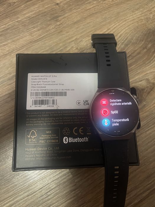 Vand smart ceas huawey gt3 pro titanium odn-B19 full box ca nou
