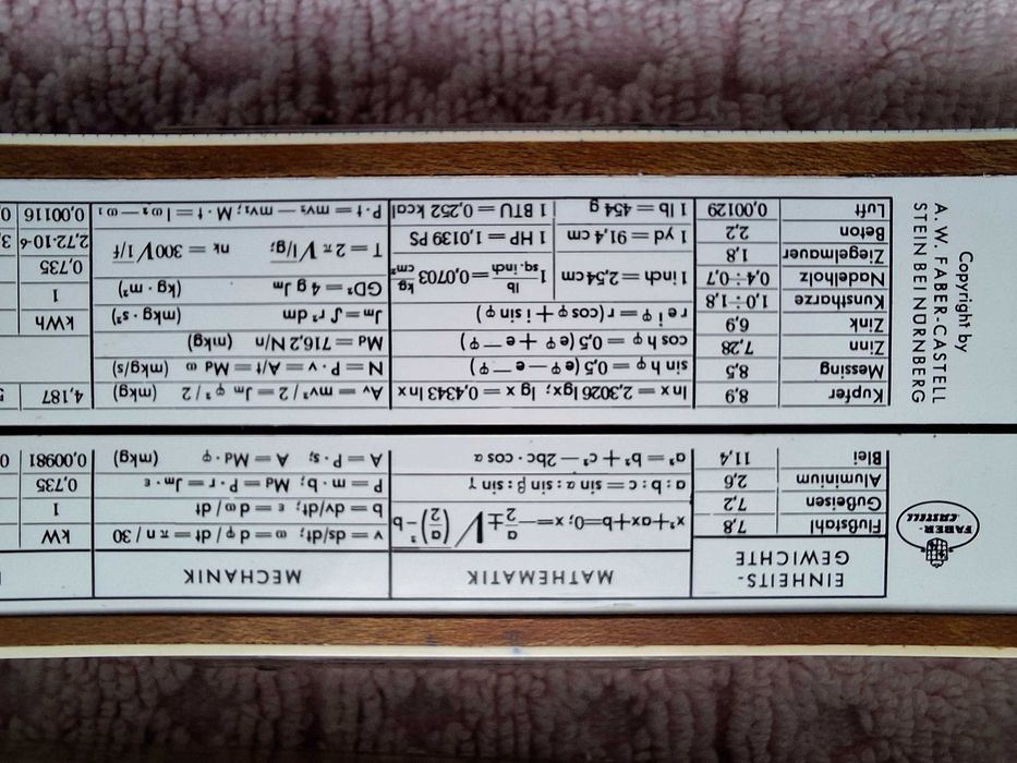 Liniar linie Rigla de calcul A.W. Faber Castell 1/54 Darmstadt