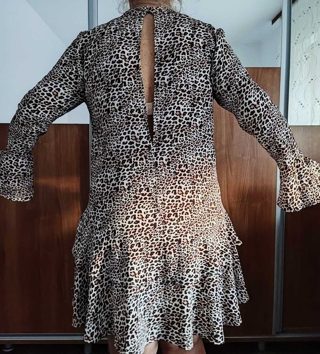 Rochie Mango , leopard print, noua, fara eticheta , L(42)