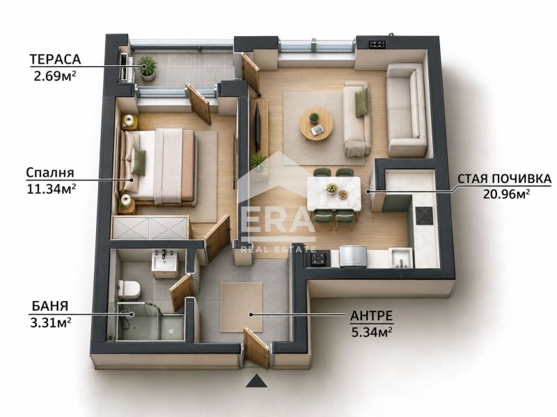 Продава се Двустаен апартамент в Варна, Възраждане 2 - 61 кв.м за 1638 €/кв.м - Снимка #6