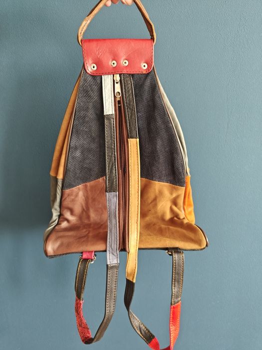 Rucsac piele colorata