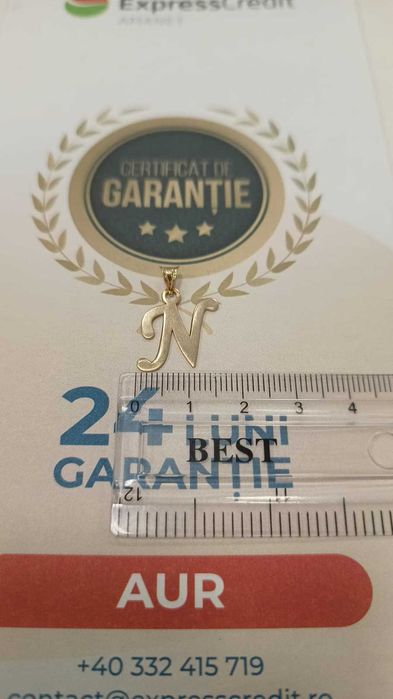 [AG24 Harlau B.45725.2] Pandantiv aur 14k 1.09gr - Garantie 2 ani!
