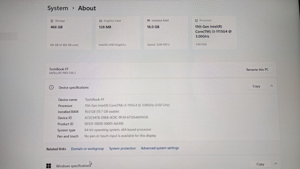 Vand laptop Toshiba Satellite Pro C50-J-113, fara probleme