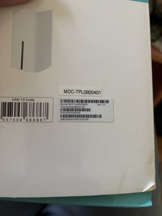 Router 5G Wireless TP-Link NX510v – în cutie, primit de la Orange