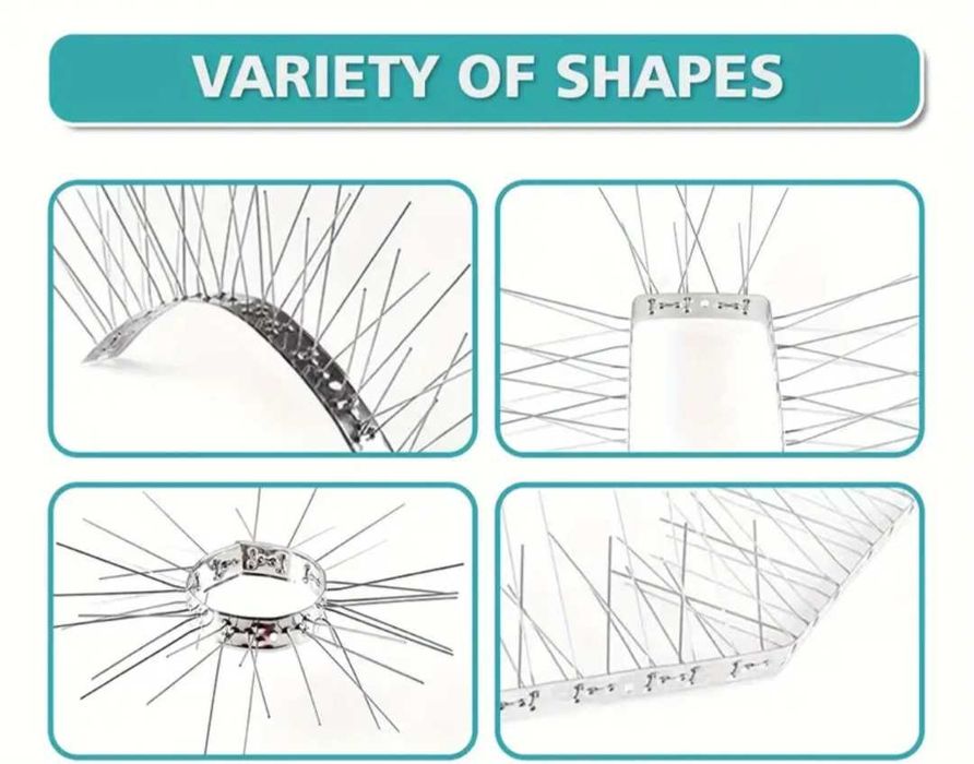 Шипове против гълъби за прозорец Репелент за птици неръждаема стомана