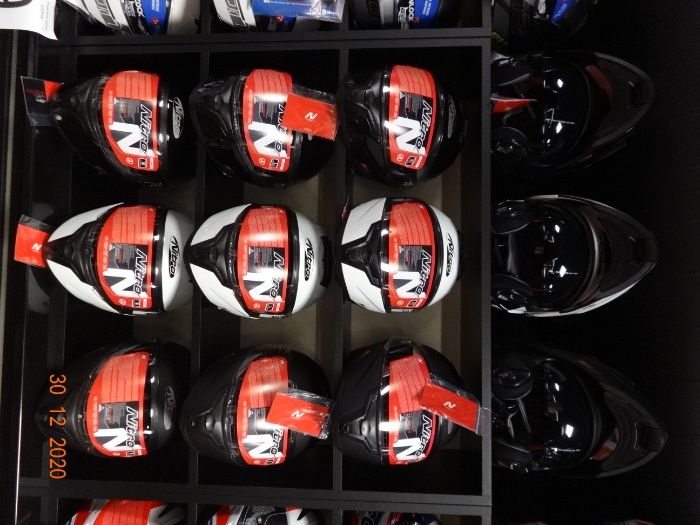 Нов Модел! 2021 Модуларна Мото Каска NITRO F 390 UNO бял гланц