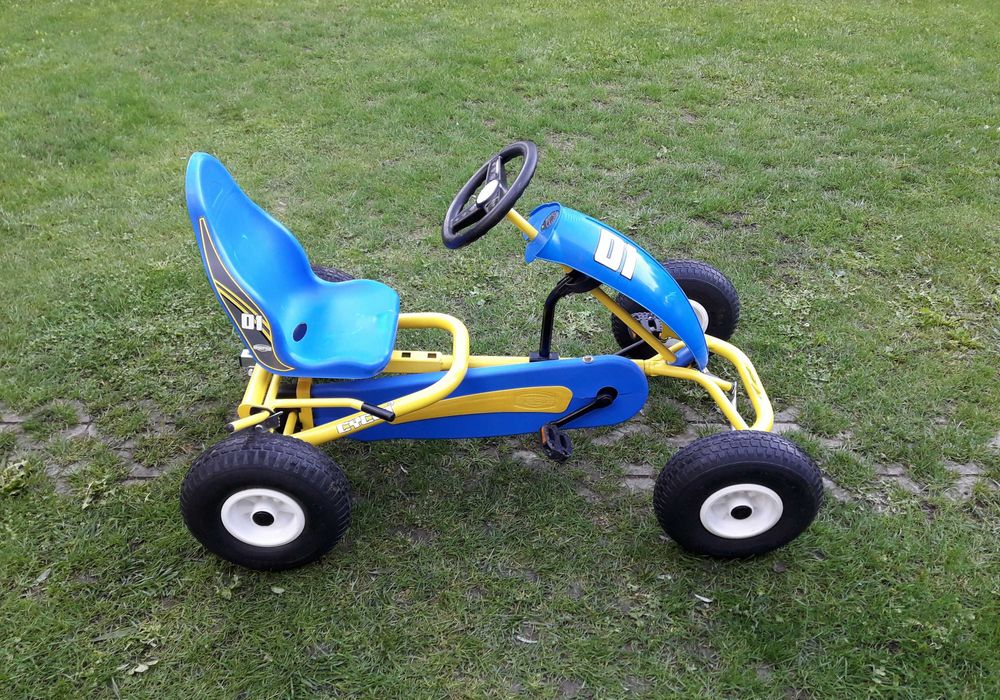 Cart (Kart) cu pedale copii/adulți  BERG Cyclo AF, galben cu albastru