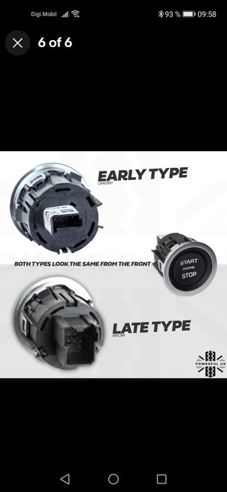 Start Stop Button pentru Range Rover Sport L494 Original LR094038 E