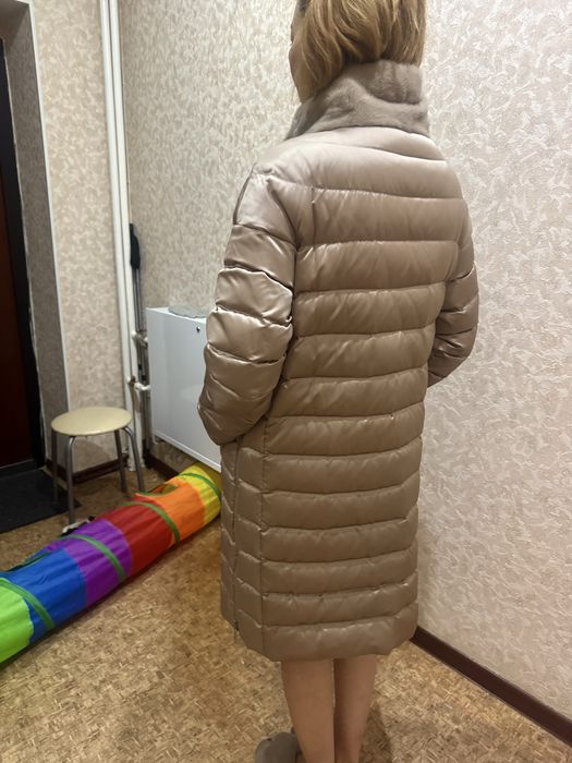 Пуховик с норковым воротом