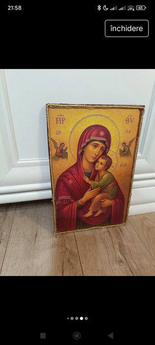 Icoană decorativă cu Maica Domnului cu Hristos