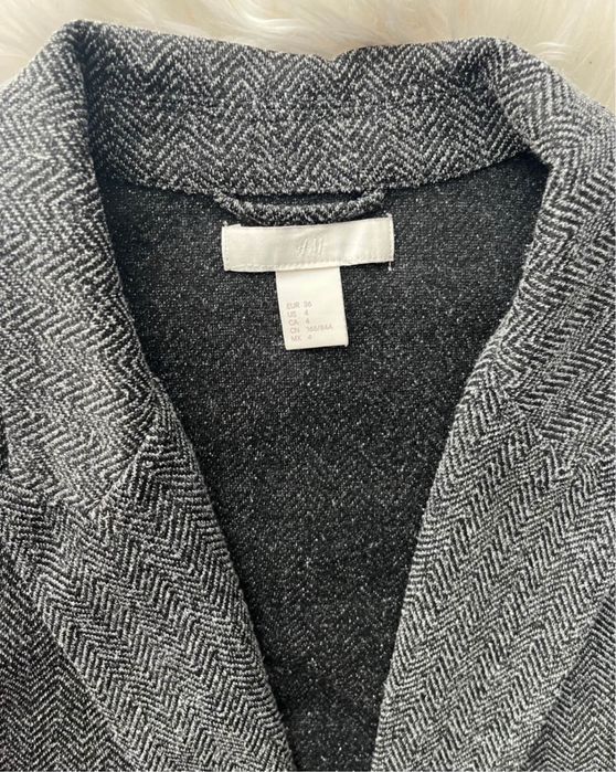 Sacou gri texturat H&M, mărimea 36