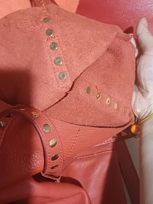 ЗАРА Чанта естествена кожа ZARA