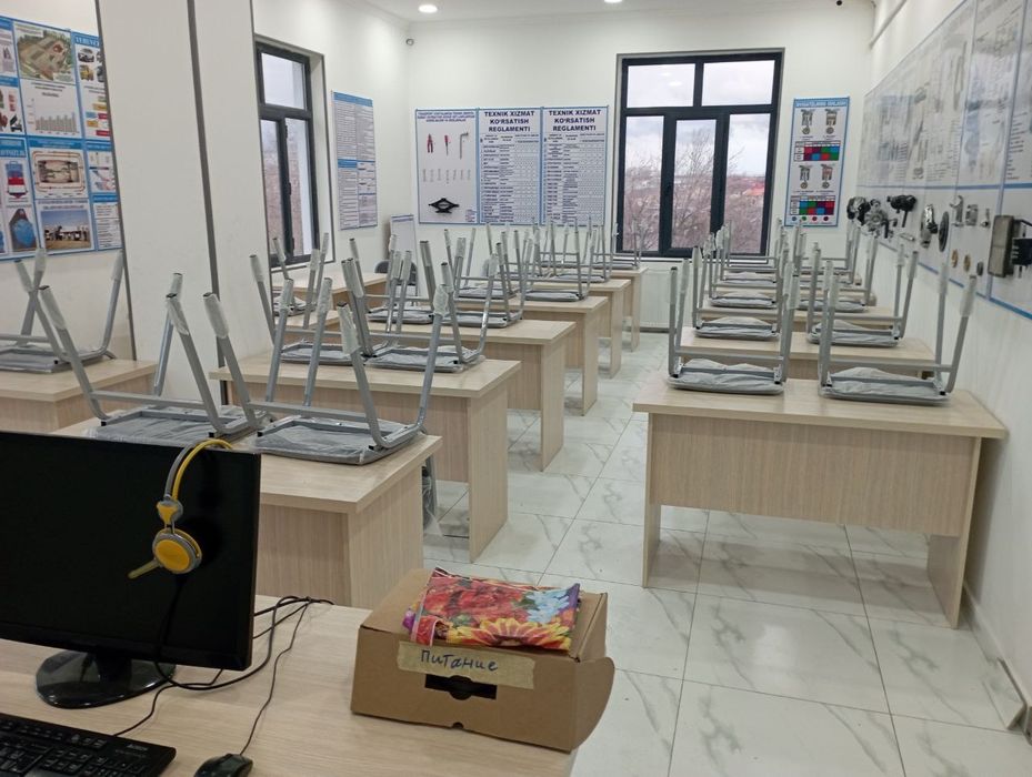 Стол ва стуллар. Синф хона учун. Ишлатилмаган