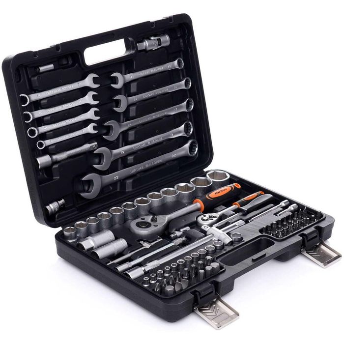 Trusa de scule, set chei pentru ateliere, 82 piese, Kraft