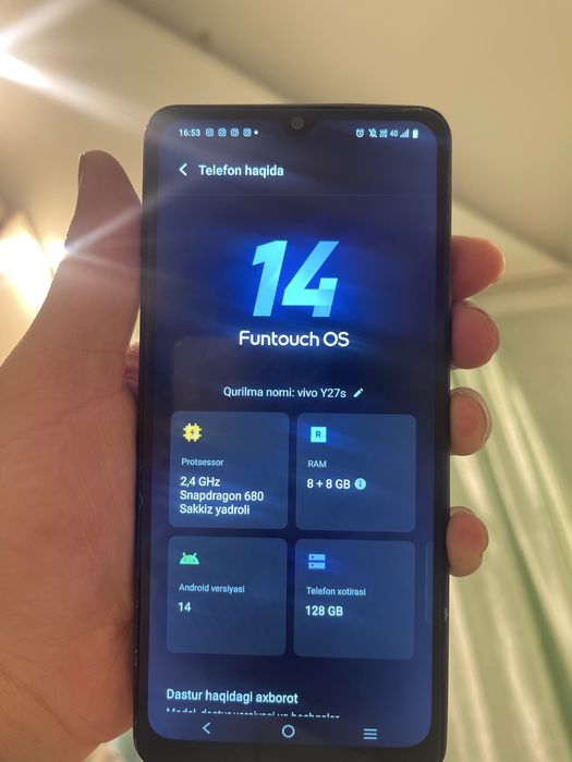 Vivo Y27s 128/8+8 igravoy telefon
