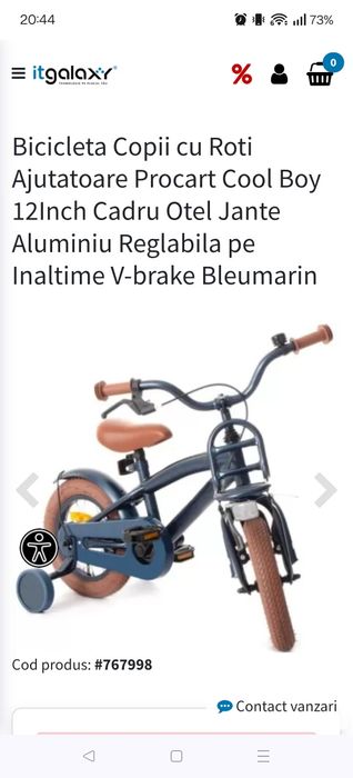 Bicicleta copii 2-4 ani
