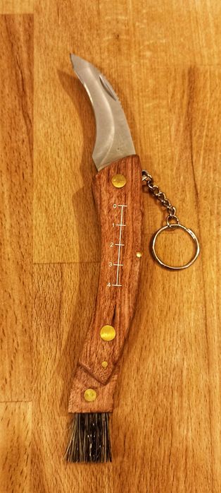 Сгъваем нож за гъби с четка