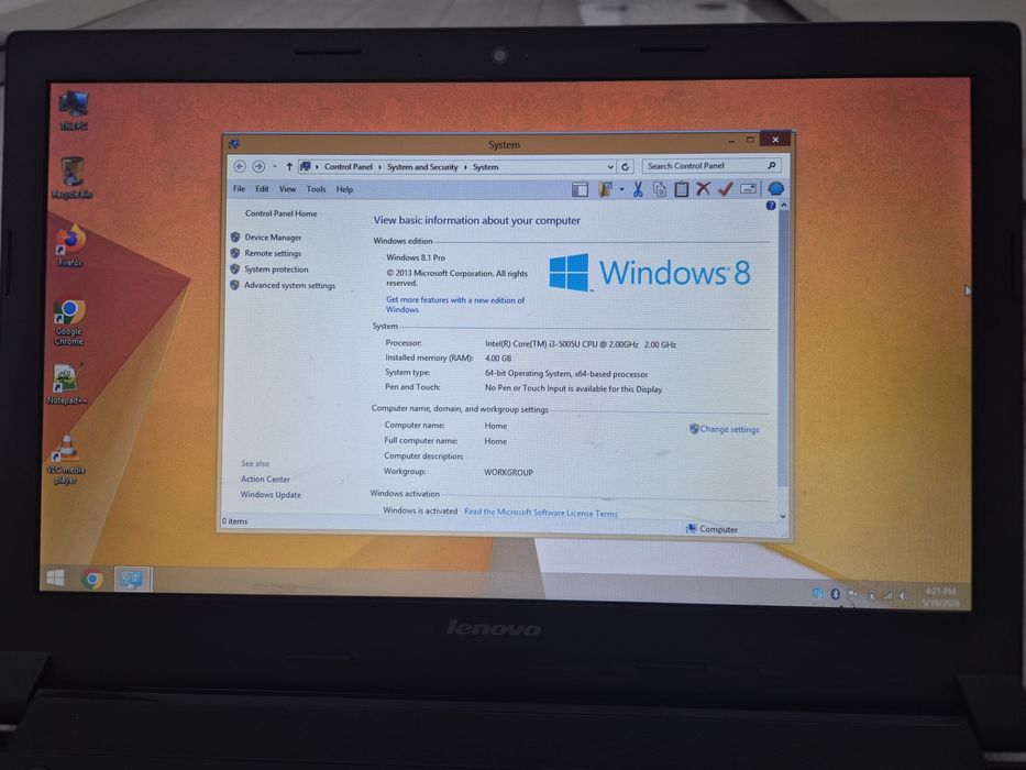 Laptop Lenovo B50-80 – Stare Foarte Bună, Windows + Office Instalat, Ideal Școală/Birou