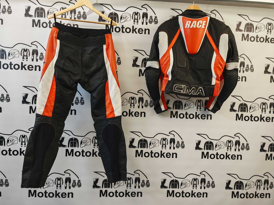 Costum moto piele cu cocoasa CIMA marime 50