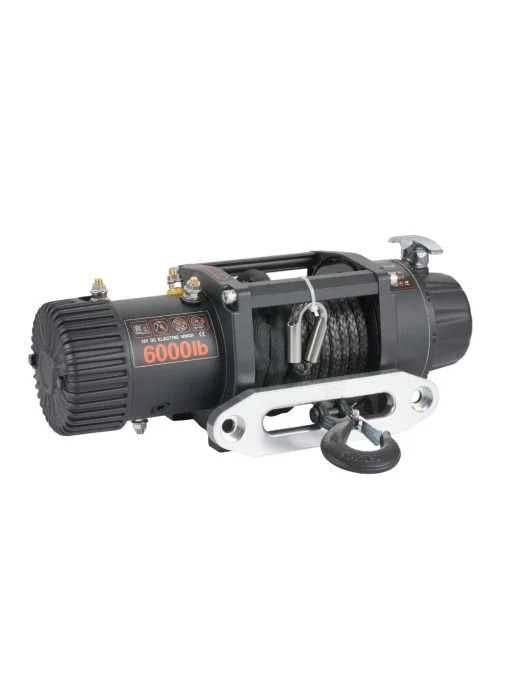 Troliu electric auto EMD Winch 6000lbs (2722kg), 12V, cablu sintetic, 15m, raport 173:1